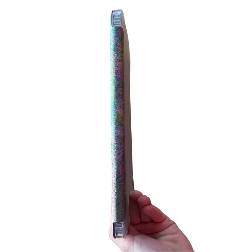 Impressionist Floral Garden iPad Case with Clear Back and Built-in Pencil Holder